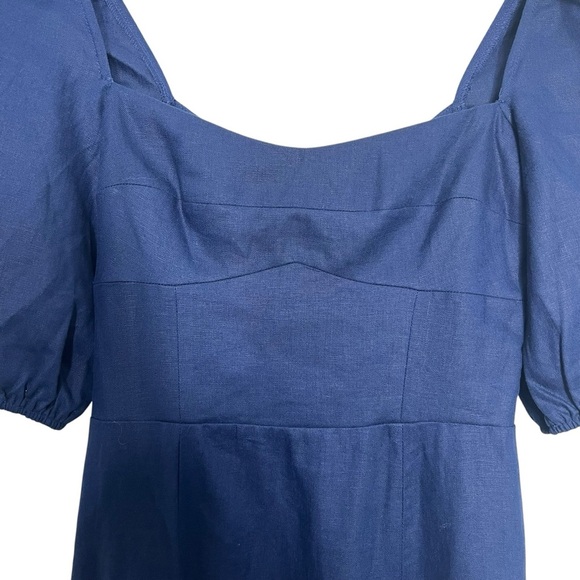 Reformation Belgium Linen Dress Danube Size 4 NEW - Picture 9 of 16